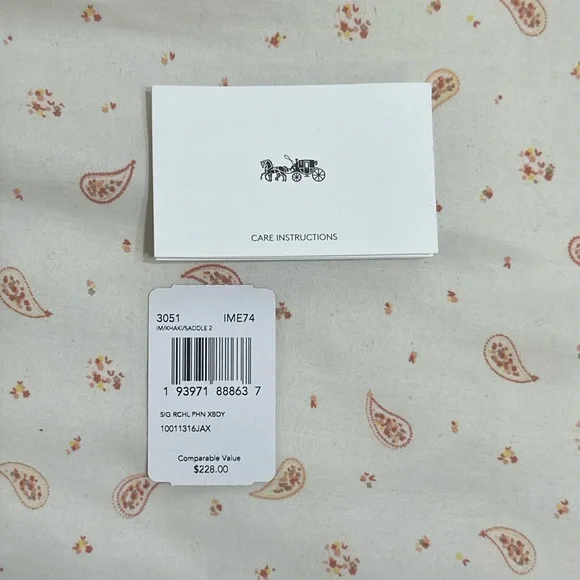 Coach Rachel Phone Crossbody in Signature Canvas Khaki|NEW W/O TAGS|Never Worn - Picture 7 of 10